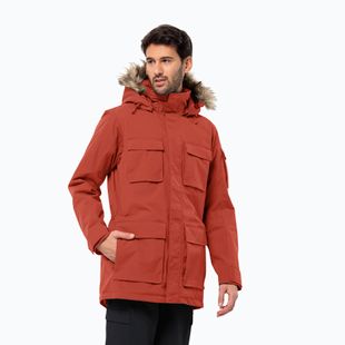 Pánska páperová bunda Jack Wolfskin Glacier Canyon Parka intense rust