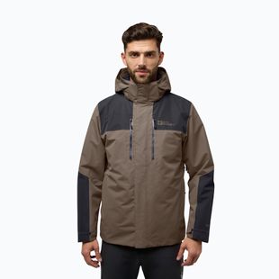 Pánska bunda 3v1 Jack Wolfskin Jasper 3In1 cold coffee