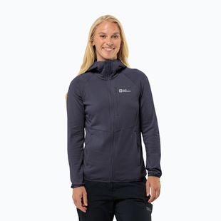 Dámska fleecová mikina Jack Wolfskin Kolbenberg Hooded Fz graphite