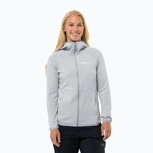 Dámska fleecová mikina Jack Wolfskin Kolbenberg Hooded Fz cool grey