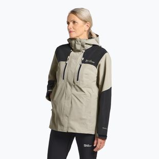 Dámska bunda do dažďa Jack Wolfskin Jasper 2L stone
