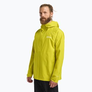 Pánska bunda do dažďa Jack Wolfskin Prelight 2.5L LT chartreuse