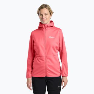 Dámska softshellová bunda Jack Wolfskin Feldberg Hoody sunset coral