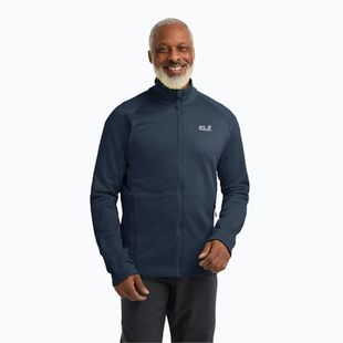Pánska trekingová mikina Jack Wolfskin Peak District Full Zip midnight sky