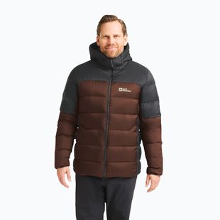 Pánska páperová bunda Jack Wolfskin Nebelhorn Down Hoody hot chocolate