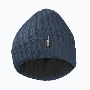 Zimná čiapka Jack Wolfskin rebrovaný úplet midnight sky