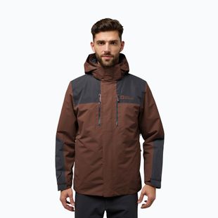 Pánska bunda 3 v 1 Jack Wolfskin Jasper 3In1 hot chocolate