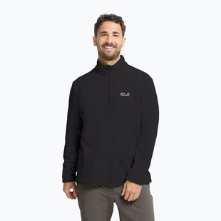 Pánska fleecová mikina Jack Wolfskin Taunus 100 Half Zip black