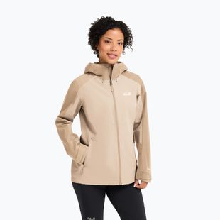 Dámska nepremokavá bunda Jack Wolfskin Wildbound 2L oyster