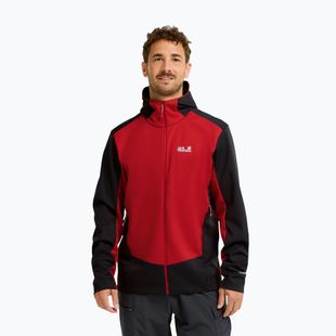 Pánska softshellová bunda Jack Wolfskin Skyvail siren red