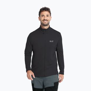 Pánska trekingová mikina  Jack Wolfskin Litestride Full Zip black