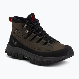 Pánske turistické topánky Jack Wolfskin Apex Hike Texapore Mid obsidian moss