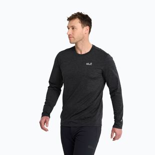 Pánske trekové tričko longsleeve Jack Wolfskin Trail black