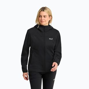 Dámska softshellová bunda Jack Wolfskin Windhain 2 Hoody black