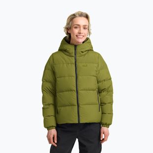 Dámsky páperový kabát Jack Wolfskin Frozen Palace khaki green