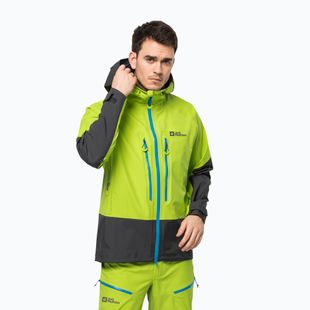 Jack Wolfskin pánska lyžiarska bunda Alpspitze 3L zelená 1115181