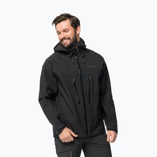 Jack Wolfskin pánska bunda do dažďa Kammweg 3L Jkt M sivá 1115831