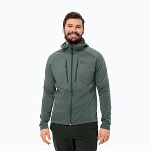 Pánska hybridná bunda Jack Wolfskin Alpgrat Pro Ins Fz hedge green