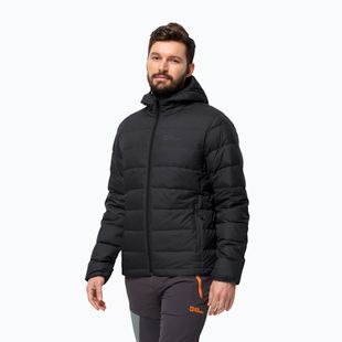 Pánska bunda do dažďa Jack Wolfskin Ather Down Hoody black