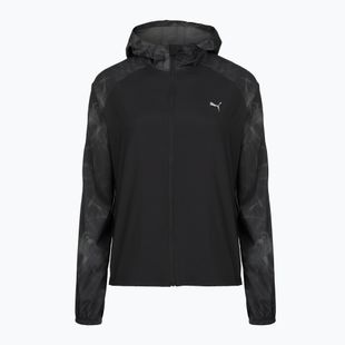 Dámska bežecká bunda PUMA Run AOP Favorite Woven black/grey