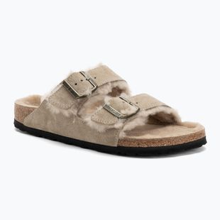 Šľapky BIRKENSTOCK Arizona Shearling SL Narrow taupe