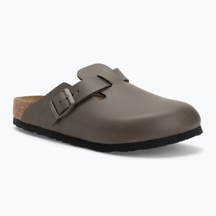 BIRKENSTOCK žabky Boston NL Narrow hladká koža betónová sivá