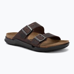 Pánske šľapky BIRKENSTOCK Arizona Crosstown Oiled Leather Regular habana/black