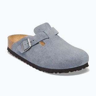Šľapky BIRKENSTOCK Boston Suede Leather stone blue