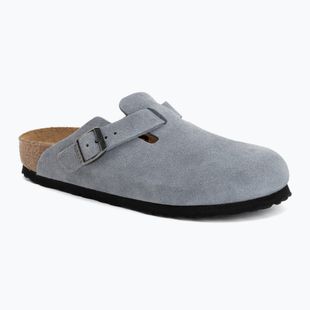 Šľapky BIRKENSTOCK Boston Suede Leather stone blue