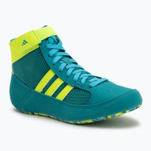 Detské zápasnícke topánky adidas Havoc purple team/lucid lemon/signal cyan