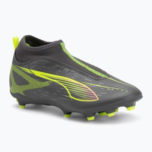 Detské kopačky PUMA Ultra 5 Match+ LL FG/AG Jr matte aged silver/yellow alert/puma aged silver
