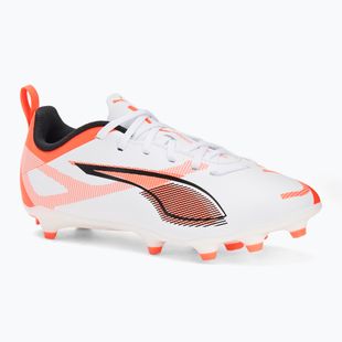 Detské kopačky PUMA Ultra 5 Play FG/AG Jr puma white/puma black/glowing red