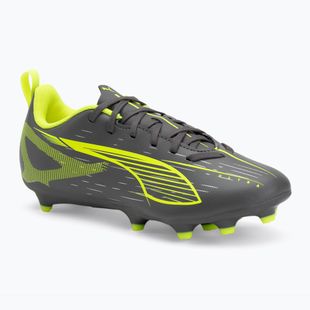 Detské kopačky PUMA Ultra 5 Play FG/AG Jr matte aged silver/yellow alert/puma aged silver