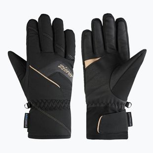 Dámske lyžiarske rukavice ZIENER Karion-Z AS black/gold