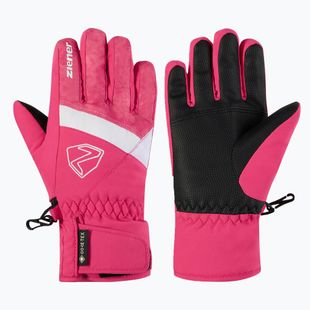 Detské lyžiarske rukavice ZIENER Leif GTX-Z tie-dye pop pink