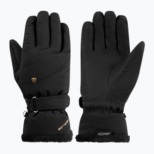 Dámske lyžiarske rukavice ZIENER Keaka-Z Aquashield PR black/gold art.