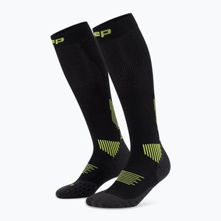 Pánske kompresné  ponožky CEP Run Tall 5.0 black/lime