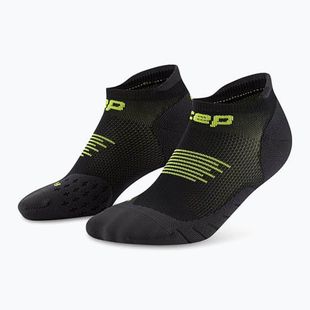 Pánske kompresné  ponožky CEP Run No Show 5.0 black/lime