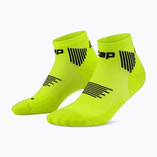 Pánske kompresné ponožky CEP Run Low Cut 5.0 lime/black