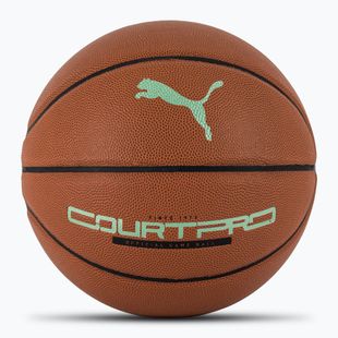 PUMA teamJAWS Court Pro Basketbalová koža hnedá/tmavý tieň veľkosť 7