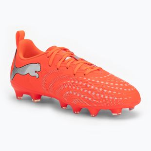 Detské futbalové kopačky PUMA Future 9 Play FG/AG Jr glowing red/puma white/puma black/puma silver