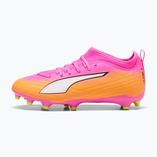 Detské kopačky  PUMA Ultra 6 Match FG/AG Jr poison pink/puma wht/sun stream/bright aqua/puma blk