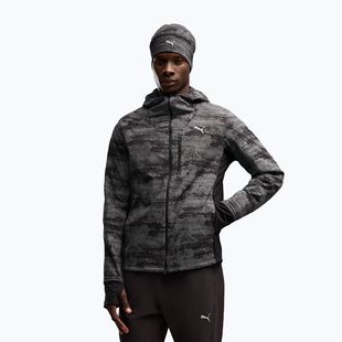 Pánska bežecká bunda PUMA Run Brightstride AOP Primaloft puma black