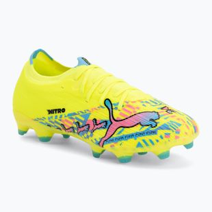 Kopačky PUMA Ultra Nitro 7 Match Advanced Level FG/AG puma white/blue glimmer/pink glimmer/yellow alert