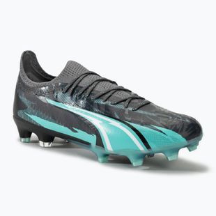 Futbalová obuv PUMA Ultra Ultimate Rush FG/AG strong gray/puma white/elektro aqua