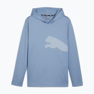Pánska tréningová mikina PUMA Train All Day Big Cat Hoodie zen blue