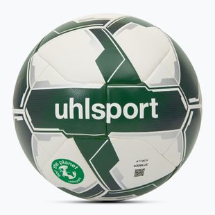 Futbalová lopta uhlsport Attack Addglue For The Planet white/dark green/silver v. 4