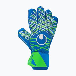 Brankárske rukavice uhlsport Aquasoft pacific blue/fluo green/w
