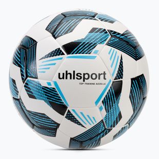 Futbalová lopta uhlsport Fairtrade Top Training Addglue white/black/fluo blue veľkosť 4