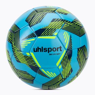 Futbalová lopta uhlsport Lite Soft 350 light blue/navy/fluo green veľkosť 4